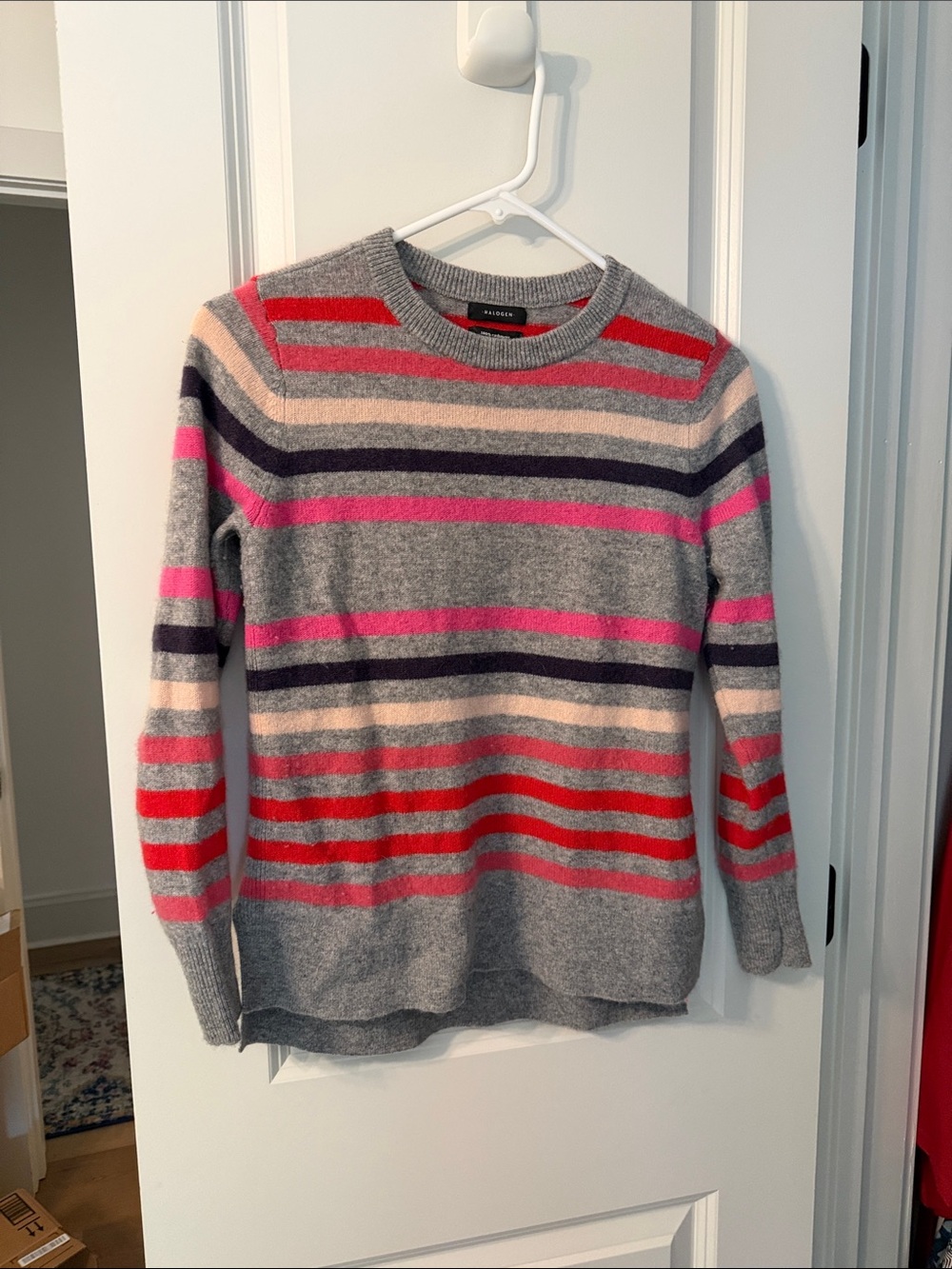 Halogen Stripe Cashmere Sweater XSP